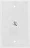 Cmple - Single RJ11 Connector with 4 Conductors Phone Wall Plate Jack 6P4C Telephone Single Jack Wallplate with Screws...