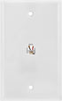 Cmple - Single RJ11 Connector with 4 Conductors Phone Wall Plate Jack 6P4C Telephone Single Jack Wallplate with Screws...