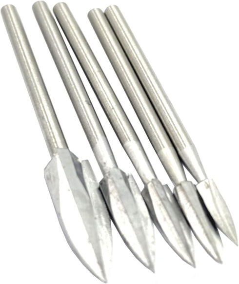 5pcs Engraving Drill bit Set Wood Crafts Grinding Woodworking Tool with 1/8” Shank,Wood Carving Tools Universal fits for Rotary Tools...