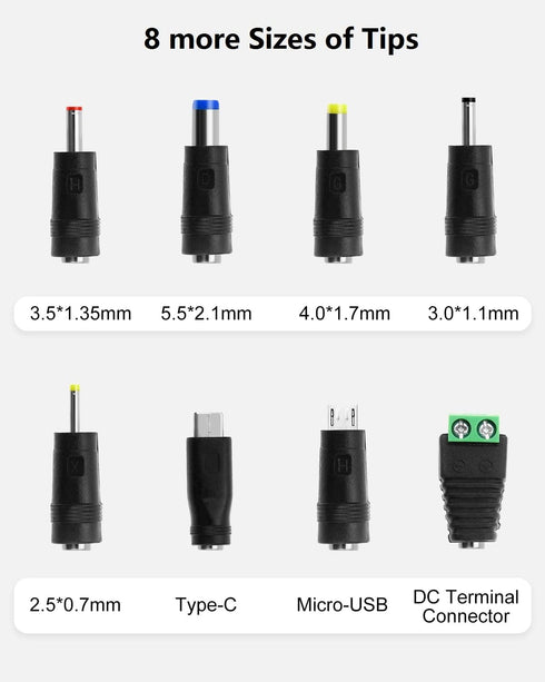 5V 2A Power Supply Adapter 10W AC Adapter 100-240V 50-60Hz AC Wall Plug to DC Power Cord 5 Volt 2Amp Power Adapter Transformer Replacement with 8T...