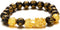 Feng Shui Pixiu Bracelet Good Luck Black Obsidian Wealth Protection Bracelet Can Bring Luck and Prosperity Buddha Beads Elastic Bracelet for Women...