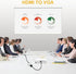 HDMI to VGA Converter Adapter with 3.5mm Stereo Audio Output Converter 1080P for TV PC Laptop to Projector......
