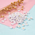 Cheriswelry 200pcs 7mm White Gold Acrylic Heart Beads Flat Round Disc Coin Heart Pony Beads for DIY Bracelet Necklace Jewelry Making Supplies...