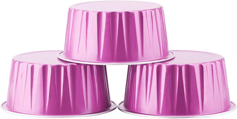 EUSOAR Cupcake Liners, 50pcs 5oz 125ml Disposable Ramekins, Aluminum Foil Muffin Liners Cups, Disposable Aluminum Foil Cupcake Baking Cups Holders...