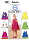 BUTTERICK PATTERNS B3772 Toddler's & Children's Dress, Size 4-5-6...