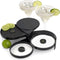 Greenco 3 Tier Bar Glass Rimmer Dish Set for Margarita Drink & Cocktail, Margarita Salt Rimmer, Black - Great For Cocktails Glasses - Bar Accessor...
