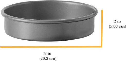 Chicago Metallic 59628 8-Inch Commercial II Non-Stick Round Cake Pan. Make traditional round cakes, layer cakes, , or savory dishes like macaroni ...