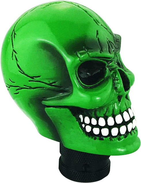 Abfer Skull Shift Knob Car Gear Shifer Knobs Unique Stick Shifting Handle Replacement for Most Automatic Manual Vehicles, Green...