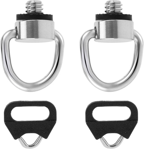 2pcs Camera Neck Strap Screw Holders, Stainless Steel Lug Ring Camera D Ring Camera Neck Strap Screw Holder with Triangle Split Rings Compatible f...
