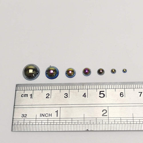 Chenkou Craft 3000PCS 1 Box Black Round Flatback Imitation Half Pearls Bead Loose Beads Gem (Black Half Ball)...