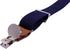 Men's Suspenders and Bow Tie Set Adjustable with Round Metal Clips 48" Navy Blue...