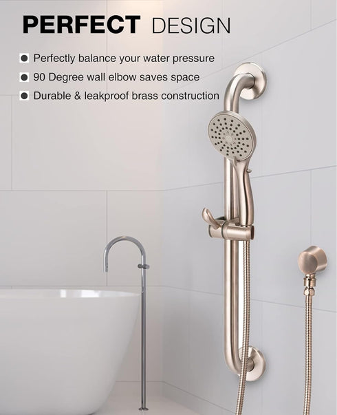 A725ORB Round Drop Ell Handheld Shower Wall Connector, Oil-Rubbed Bronze...