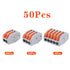 50PCS Lever Wire Connectors Nuts Assortment Kit 28-12 AWG, 2/3/5 Conductor Combination Compact, Electrical Insulated Terminals, Quick Disconnect C...