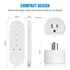 SURNICE Mini Remote Control Outlet Plug, 10A Wireless Light Switch Plug for Household Appliances, Up to 130 FT Long Range, 5 Outlets + 2 Remotes.....