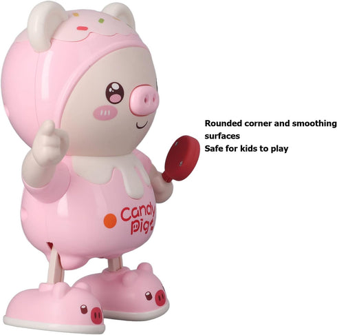 Musical Dancing Pig Toy Cute Entertainment Cool Light Clear Sound Electronic Dancing Pig Toy Play Safe for Home Use (Pink)...