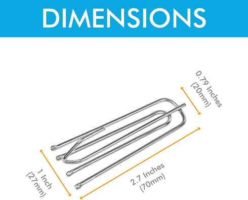 Stainless Steel Curtain Pleater Tape Hooks 75 Pack, Traverse Pleater 4 Prongs Curtain Pleat Hook Pinch Pleat Hook Clip (75)...
