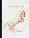 Sketchbook Standing Horse: 120 pages Unlined Drawing Notebook, 8.5x11 Large Sketch Book for Doodling or Sketching...