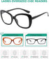 Eyekepper 4-Pack Chic Reading Glasses for Women Oversized Readers +2.50...