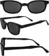 Pacific Coast Sunglasses X-Kd'S Matte Black Frame/Smoke Lens Rectangular Sunglasses, 55mm, 60mm...