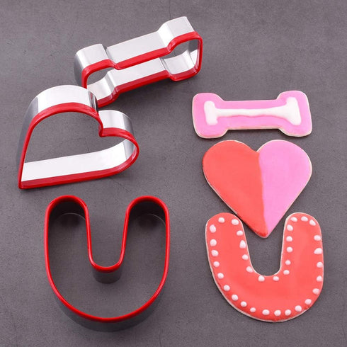 Love Cookie Cutters Set – I Love U Shape Bicuit Cutter for Valentine’s Day and Decorating Wedding Cake...