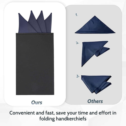 12 Packs Pocket Squares for Men, Men's Flat Prefolded Pocket Squares Masculine Polyester Pocket Square Handkerchief on Card for Men Suit Accessori...