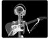 Gaming Mouse Pad Custom Design Mat, Abstract x-ray Skull Skeleton in Headphones Playing Guitar Design Art,9.5 X 7.9 Inch (240mmX200mmX3mm)...
