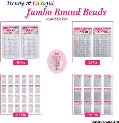 126 Pcs Beads Jewelry Making Kit DIY Hair Braiding Bracelet Ornaments Crafts Jumbo Round Pony (Glow in The Dark Milky Way - Assorted 1)...