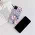 Qokey Compatible with iPhone 11 Case 6.1 inch,Floral Cute Clear for Men Women Girls with 360 Degree Rotating Ring Kickstand Soft TPU Shockproof Co...
