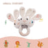 Youuys Wooden Baby Rattle Toys, Easter Bunny Rattle for Baby Crochet Bunny Rattle Toy Natural Wood, Shaker Rattle for Hand Grips, Boy Girl First R...
