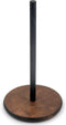 Black Paper Towel Holder Stand with Exquisite Wood Round Base, Niffgaff Free-Standing Paper Towel Roll Dispenser for Kitchen Countertop, Fits Stan...