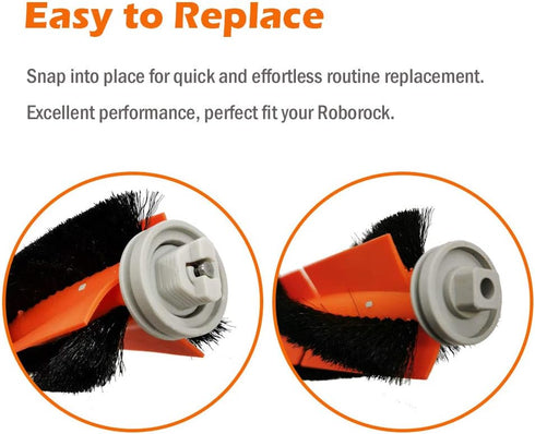 Replacement Main Brushes Compatible with Roborock S6, S6 Pure, S4, S5 Max, S5, E2, E25,E35 Robot Vacuum Replacement Parts Kit...