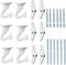 6 Sets White Ceiling Hooks for Hanging Plant, Heavy Duty Swag Toggle Hooks with Hardware (White)...