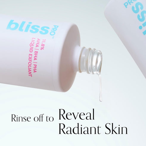 BlissPro™ Liquid Exfoliant - Daily Exfoliating Treatment with 11.8% AHA, BHA, PHA - 4 Fl Oz | Smooths Skin Texture, Reduces Pores & Fine Lines...