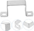 4pcs Square Tube Buckle U Clamps Square Tube Connector Square Tube Clamps Square Clamps U Clips Snap Machine U Brackets for Mounting Cable Clamp 3...