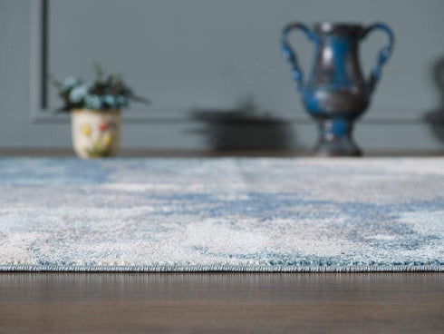 LUXE WEAVERS Abstract Distressed Area Rug, Blue 2x3...