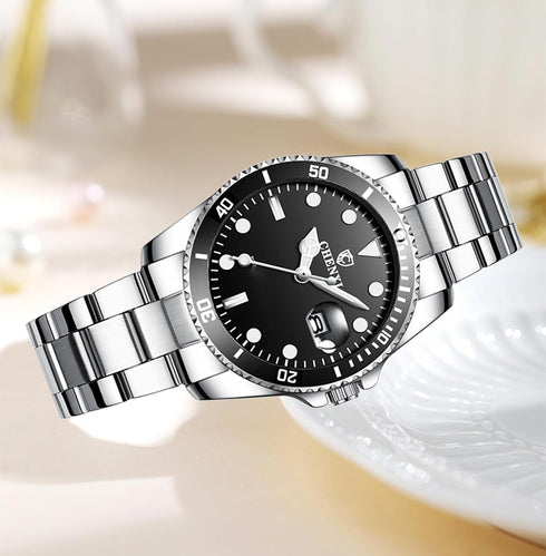 Women's Classic Fashion Silver Stainless Steel Watches Waterproof Date Luminous Lady Dress Wrist Watch...