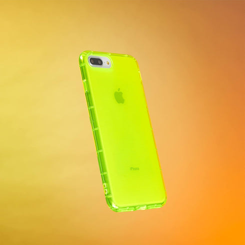SteepLab Neon Highlighter Case for iPhone 8 Plus & iPhone 7 Plus (5.5" Screen) - The Grippy Jelly Case w/Protective Air Pockets (Conspicuous Neon ...