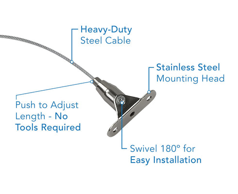 Mount-It! Furniture Anti-Tip Anchor - Steel Child Safety Straps | Secure Wall Anchors for Bookshelf, Dresser, Cabinet, Earthquake Protection for B...