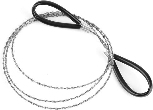Stainless Steel Wire Saw, Survival Emergency Wire Saw Steel Wire Saw Scroll Outdoor Travel Outdoor Camping Survival Tool for Bushcraft Gear Huntin...