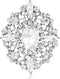 LAXPICOL Vintage Clear Austrian Crystal Brooch Pin For Women Elegant Wedding Bridal Broach Pin 1.69"*1.39"...