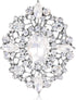 LAXPICOL Vintage Clear Austrian Crystal Brooch Pin For Women Elegant Wedding Bridal Broach Pin 1.69"*1.39"...