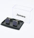 Classic Square Black/Blue Cufflinks for Men In Gift Case Handmade Silver/Black Tone Metal Men's Cufflinks Jewelry Set for Wedding Party Anniversar...