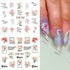 Flowers Nail Art Stickers 12 Sheets Spring Nail Decals Blooming Lily Floral Water Transfer Nail Stickers for Women Girls Summer Flower Nail Art Su...