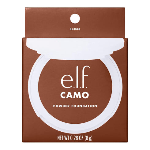 e.l.f. Camo Powder Foundation, Lightweight, Primer-Infused Buildable & Long-Lasting Medium-to-Full Coverage Foundation, Rich 610 N...