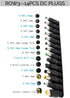 Universal 34pcs DC Connectors Plug Kit DC Power Adapter Connector, 5.5 x 2.1mm female Base...