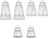 Simplicity Misses' Pull-on Skirt in Three Lengths Sewing Pattern Packet, Code S9750, Sizes 8-10-12-14-16, Multicolor...