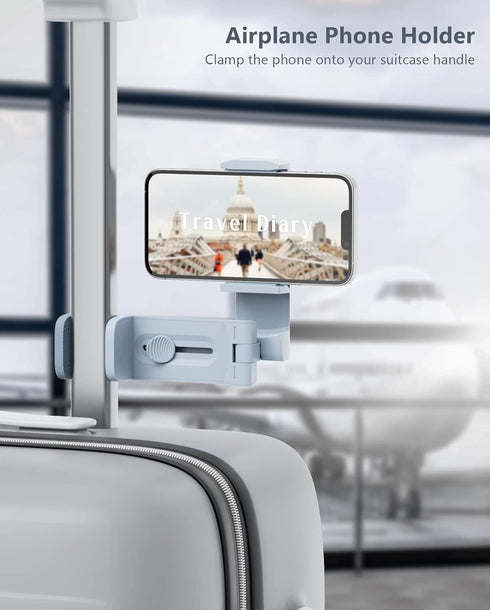 MiiKARE Airplane Travel Essentials Phone Holder, Universal Handsfree Phone Mount for Flying 360 Degree Rotation, Baby Travel Gear Flight Accessory...