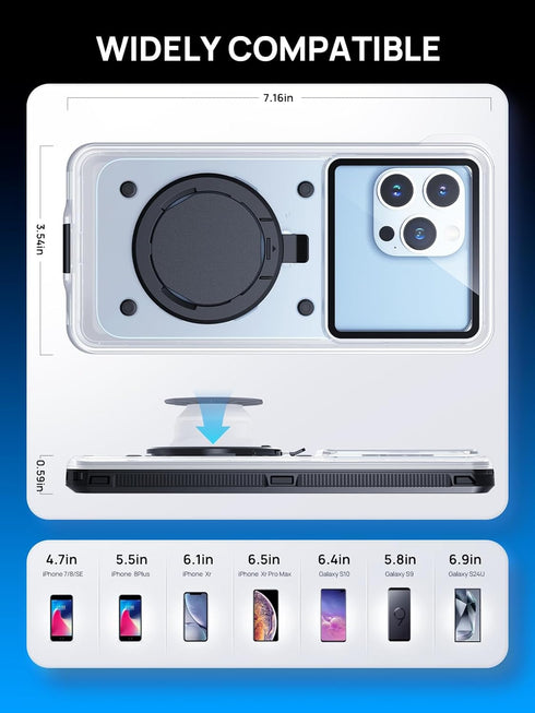 Lanhiem Snorkeling Underwater Phone Case for Diving, IP68 Professional Universal Waterproof Outdoor Video Photo Cellphone Case with Lanyard for iP...