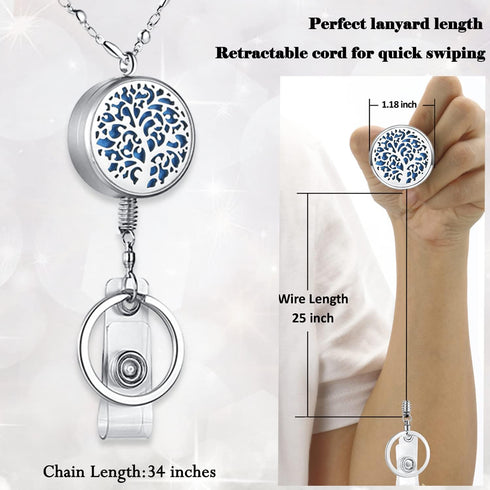 Retractable Lanyard - Retractable Lanyards for ID Badges Keys Women Cute Teacher Lanyard with ID Holder Retractable Badge Reels Necklace Keychain ...