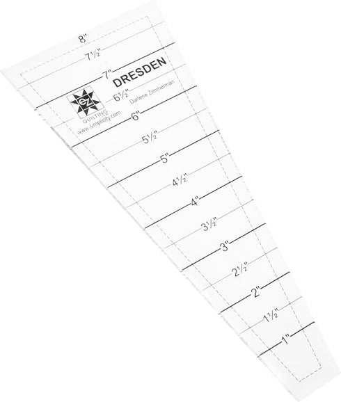 Wrights 8829306 EZ Quilting Dresden Acrylic Tool, 1 to 8-Inch...